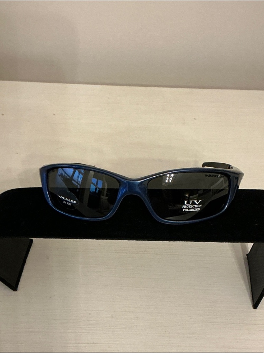 Authentic, Dunlop Men’s UV Protection Polarized Sunglasses — Blue/Black
